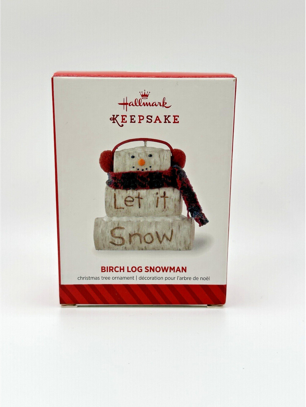 Hallmark Keepsake 2014 Christmas Ornament- Birch Log Snowman